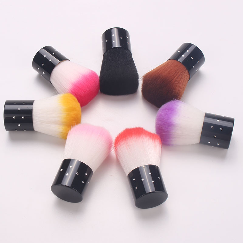 Hot Sale Nail Art Tool Dust Brushes Colorful Portable Soft Nail Brush Cleaner Blush Powder Brushes