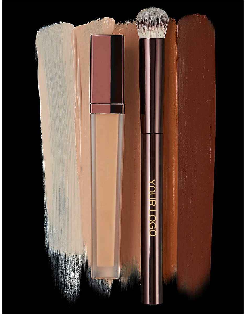YM Luxury Professional Kabuki and Highlighter Makeup Brushes Set High Quality Double-Ended Every Single Brush for Face and Lips