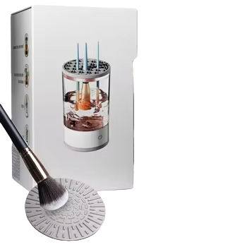 Portable Household Cleaning Tool Upgraded Electric Makeup Brush Cleaner Machine Quick Efficient Spiral Silicone Plastic