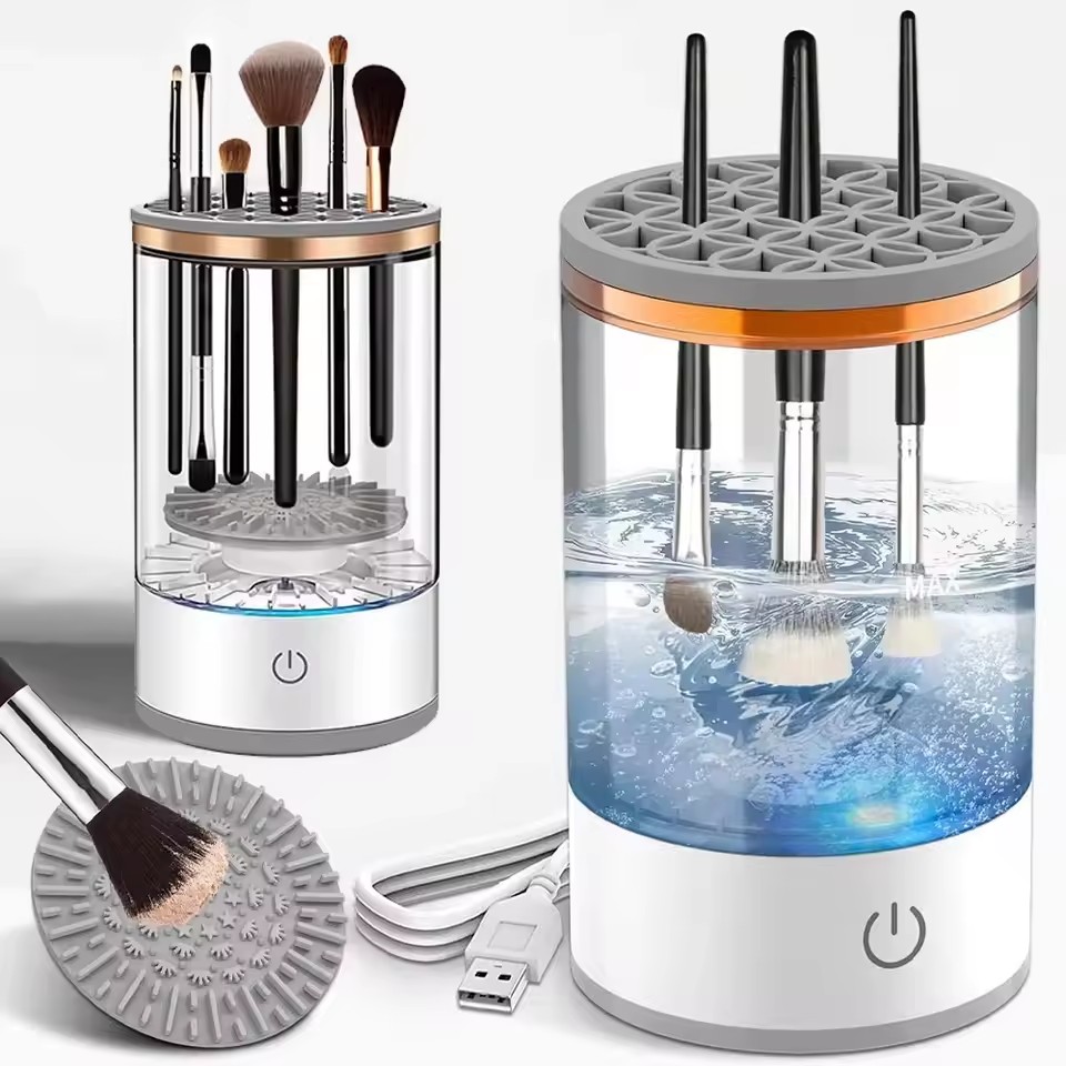 Rechargeable Portable Automatic Cosmetic Brushes Cleaner Spinner Washing Machine Dryer Electric Makeup Brush Cleaner Machine