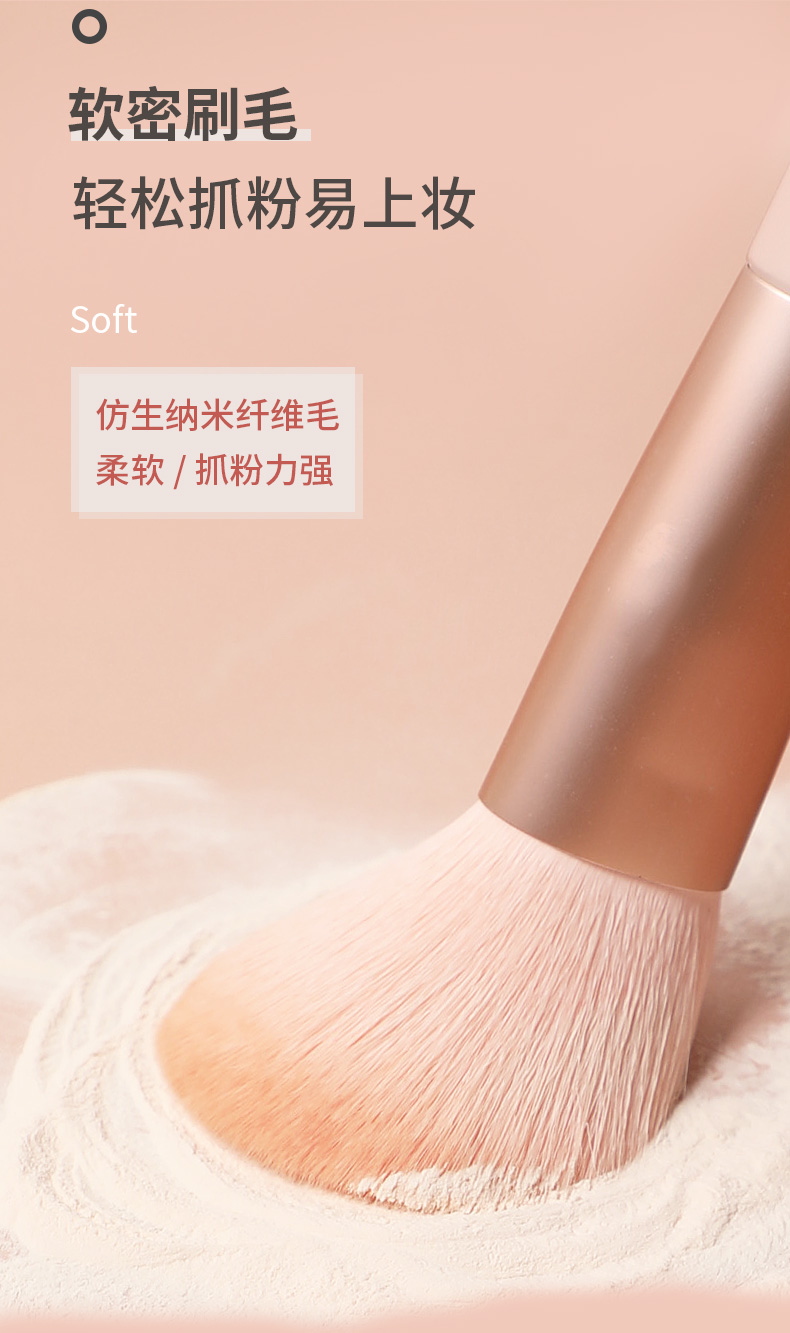 Single Foundation Powder Eye Shadow Kabuki Makeup Brushes Tool Flat Synthetic Hair Brush for Face 1pc