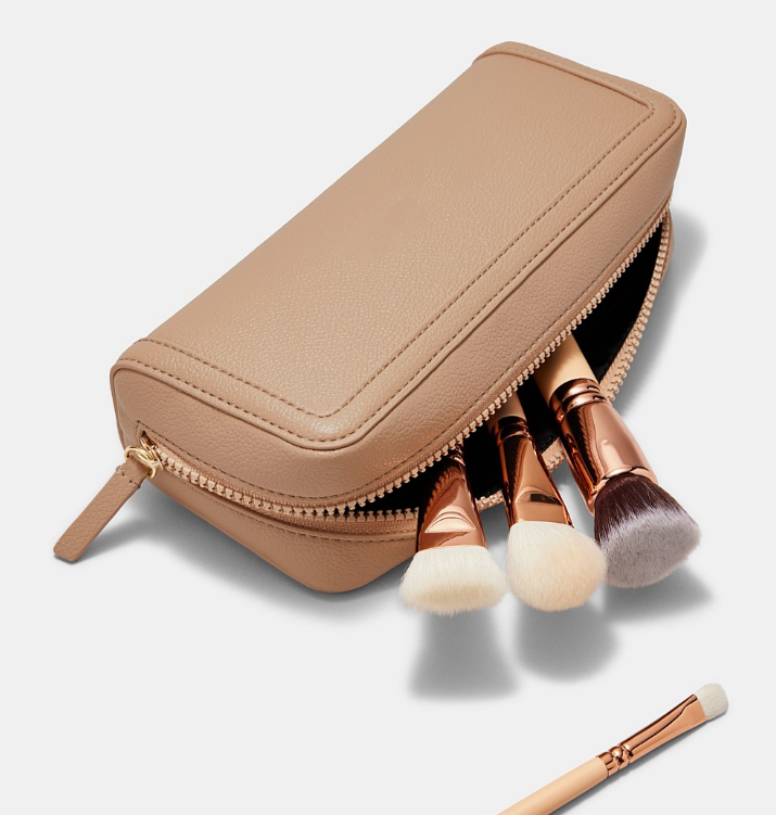 Pebble Leather Cosmetics Pouches Daily Makeup Beauty Bag Travel Brush Organizer Bag Cosmetic Bags