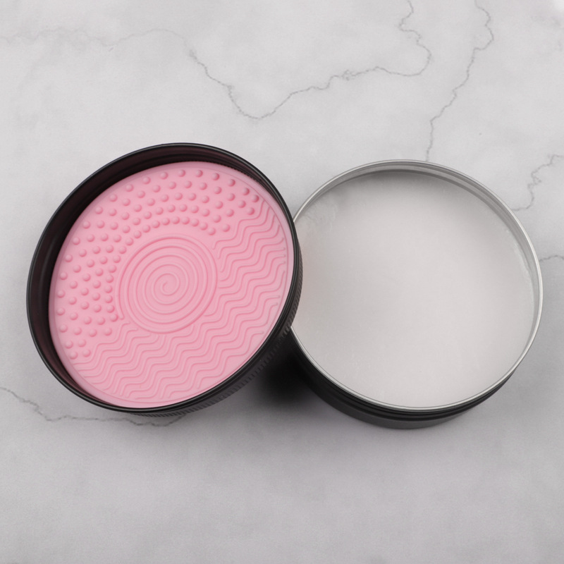 50g/100g Solid Vegan Makeup Brush Washing Cleaning Soap Balm Tin Metal Box Makeup Brush Cleaner Soap With Scented