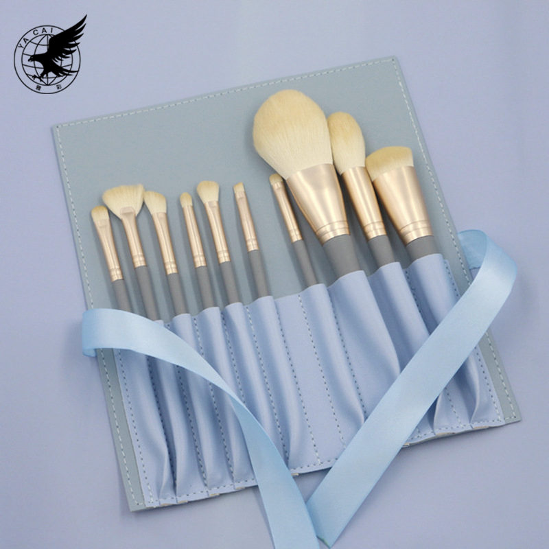 Cheap price makeup brushes sets 10pcs corn fiber material make up cosmetics tools makeup brush kit acceptable set OEM brush tool