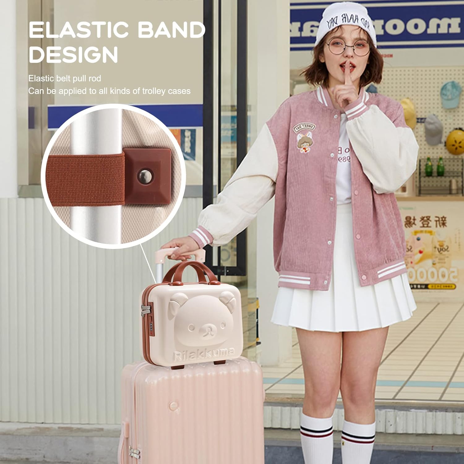 Portable Waterproof Hand Luggage Vanity Case 10 L with Combination Lock Cosmetic Travel Case ABS