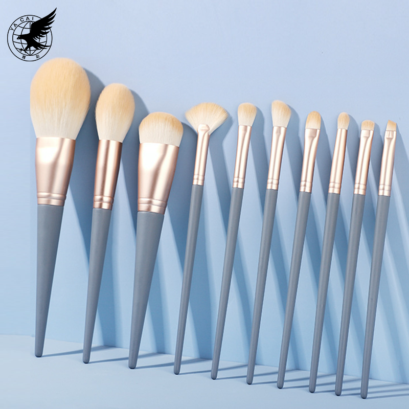 Cheap price makeup brushes sets 10pcs corn fiber material make up cosmetics tools makeup brush kit acceptable set OEM brush tool