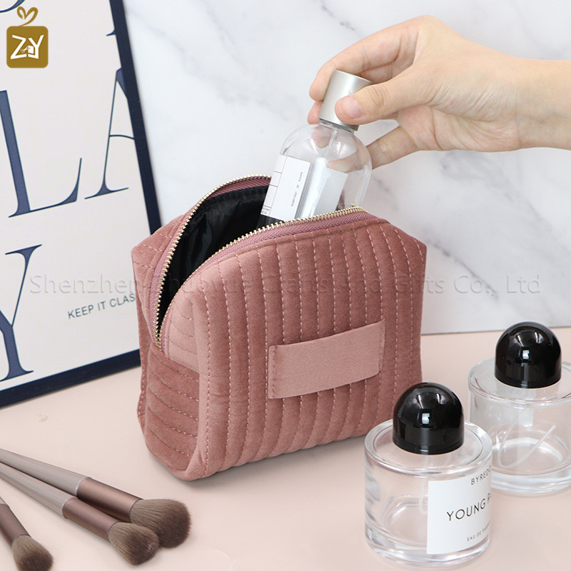 Velvet Makeup Bag Internal View