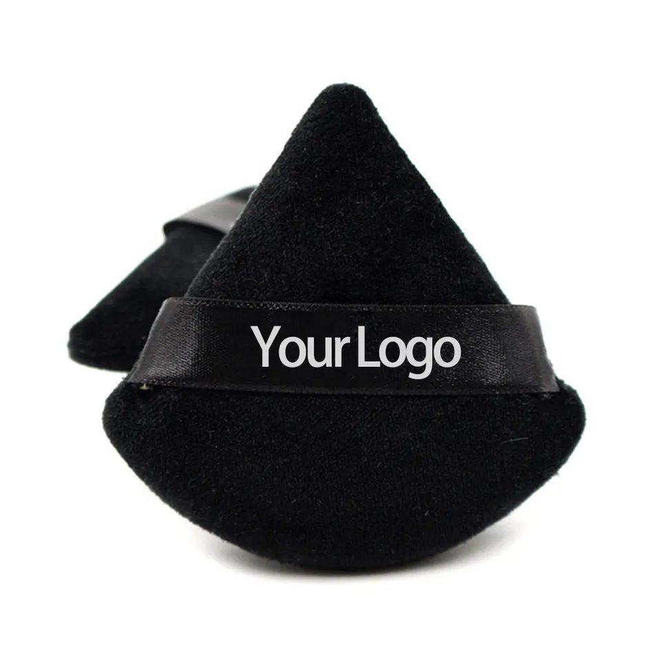 YALINA Colorful Makeup Tool Soft Pure Cotton Body Face Pink Black White Triangle Cosmetics Washable Powder Puff