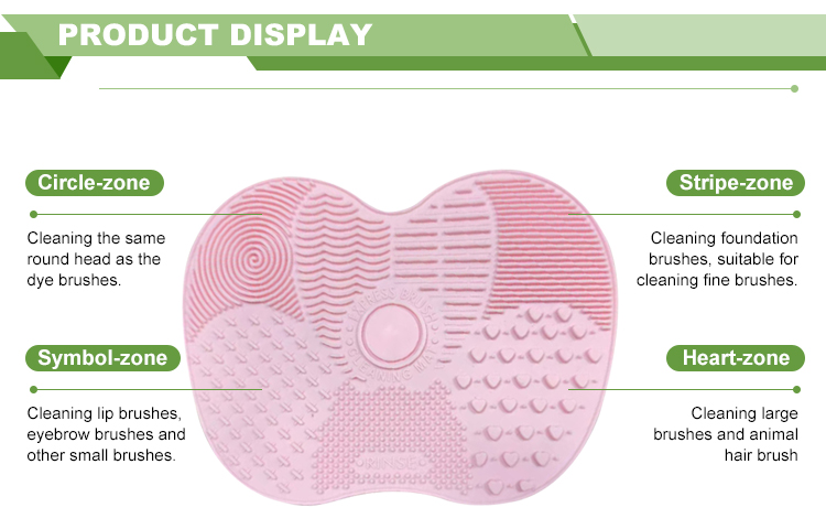 Silicone Makeup Brush Cleaning Mats Portable Brushes Tool Cleans Pads Suction