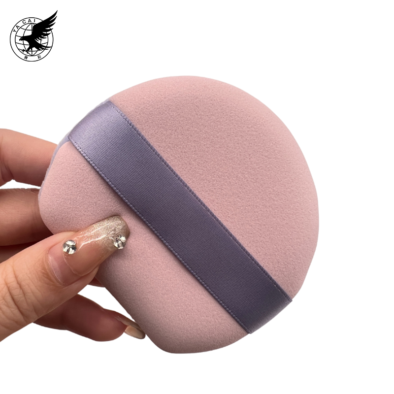 Good Quality Super Soft Crystal Velvet Powder Puff Double Side Use Loose and Press Powder Puff