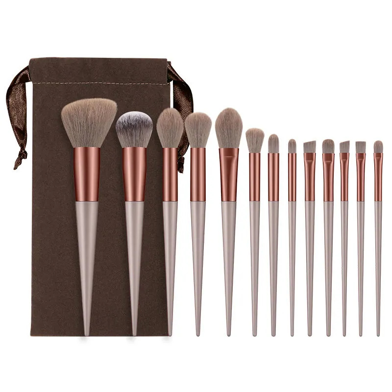 13-piece Full Set of Makeup Brushes, Including Blush Brush, Contour Brush Soft-bristle Makeup Brushes.