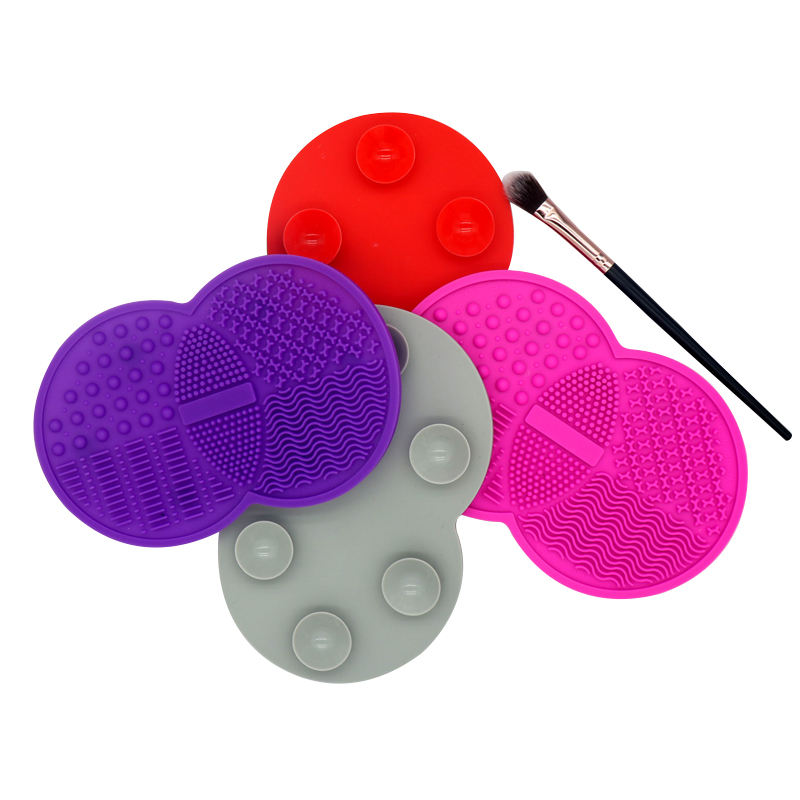 Hot Sale Portable Silicone Makeup Brush Cleaner Pad Deep Cleaning Tool with Suction Cup Hot Sale Makeup Brush Cleaning Mat