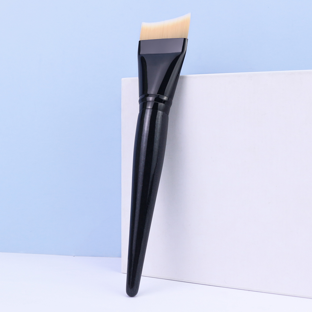 Moon Shape Liquid Foundation Brush Flat Head Curved Non-Powder Absorbing One-Line Fitting Brush Single Makeup Brush