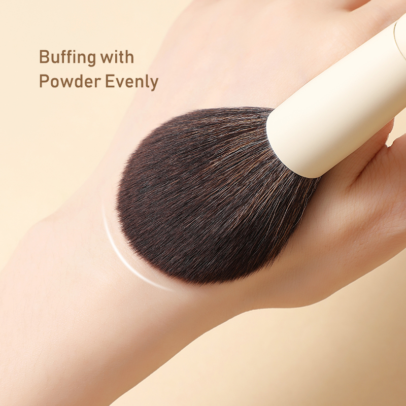ZY-P25 Private Label Powder Brush Manufacturers New Arrival 13pcs Custom Beige Puffy Luxury Makeup Brushes Kabuki Brush Set