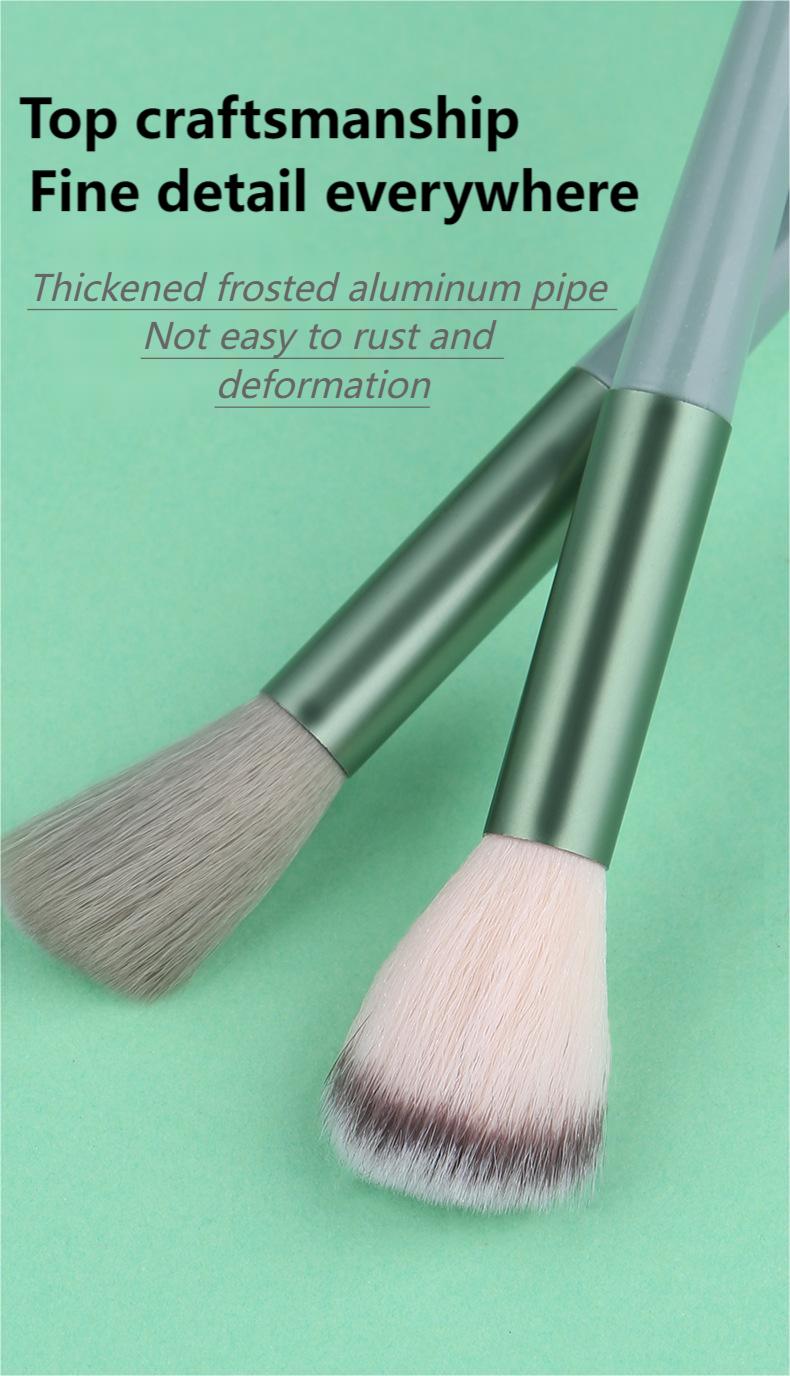 13pcs Super Soft Blush Eyeshadow Cosmetic Brush Foundation Women Flat Shape Soft Makeup Tools Bag Powder Eye Makeup Brushes Set