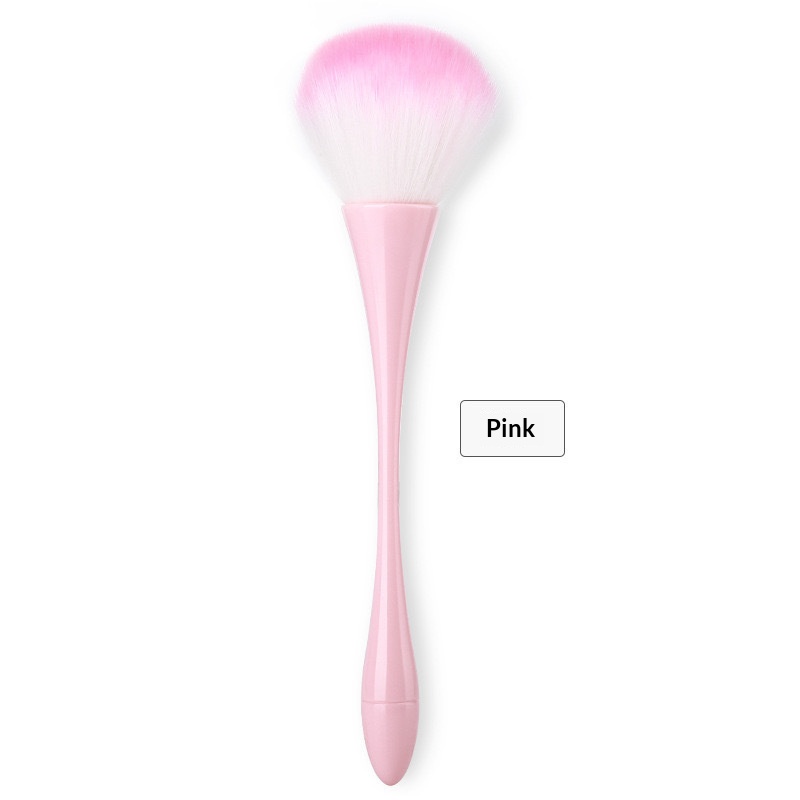Hot Selling Custom Logo Makeup Blush Rainbow Large Face Cosmetic Nail Cleaner Big Fluffy Soft Loose Powder Brush