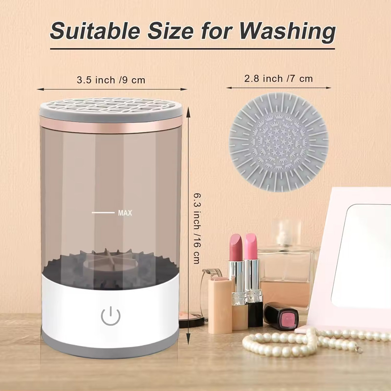 Rechargeable Portable Automatic Cosmetic Brushes Cleaner Spinner Washing Machine Dryer Electric Makeup Brush Cleaner Machine