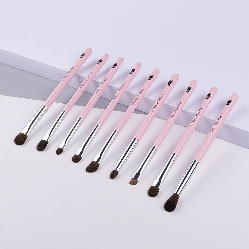 Private Label Eyeshadow Brush Set Eye Shadow Eyebrow Comb Eyelash Brushes With Eye Shadow Tube