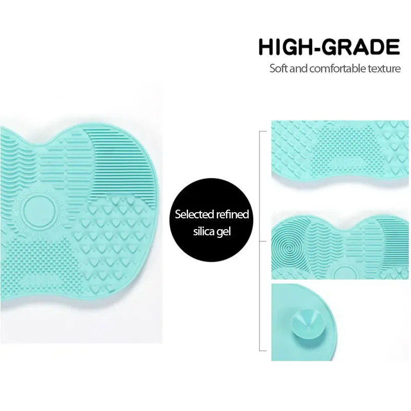 Silicone Brush Cleaner Cosmetic Make Up Washing Brush Gel Cleaning Mat Foundation Makeup Brush Cleaner Pad Board