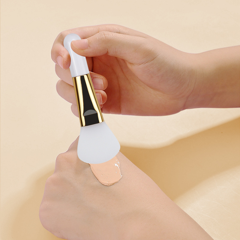 Custom Logo Mini Short Handle Mask Brush Makeup Portable Beauty Facial Mud Soft Silicone Brush Face Mask Applicator Brushes