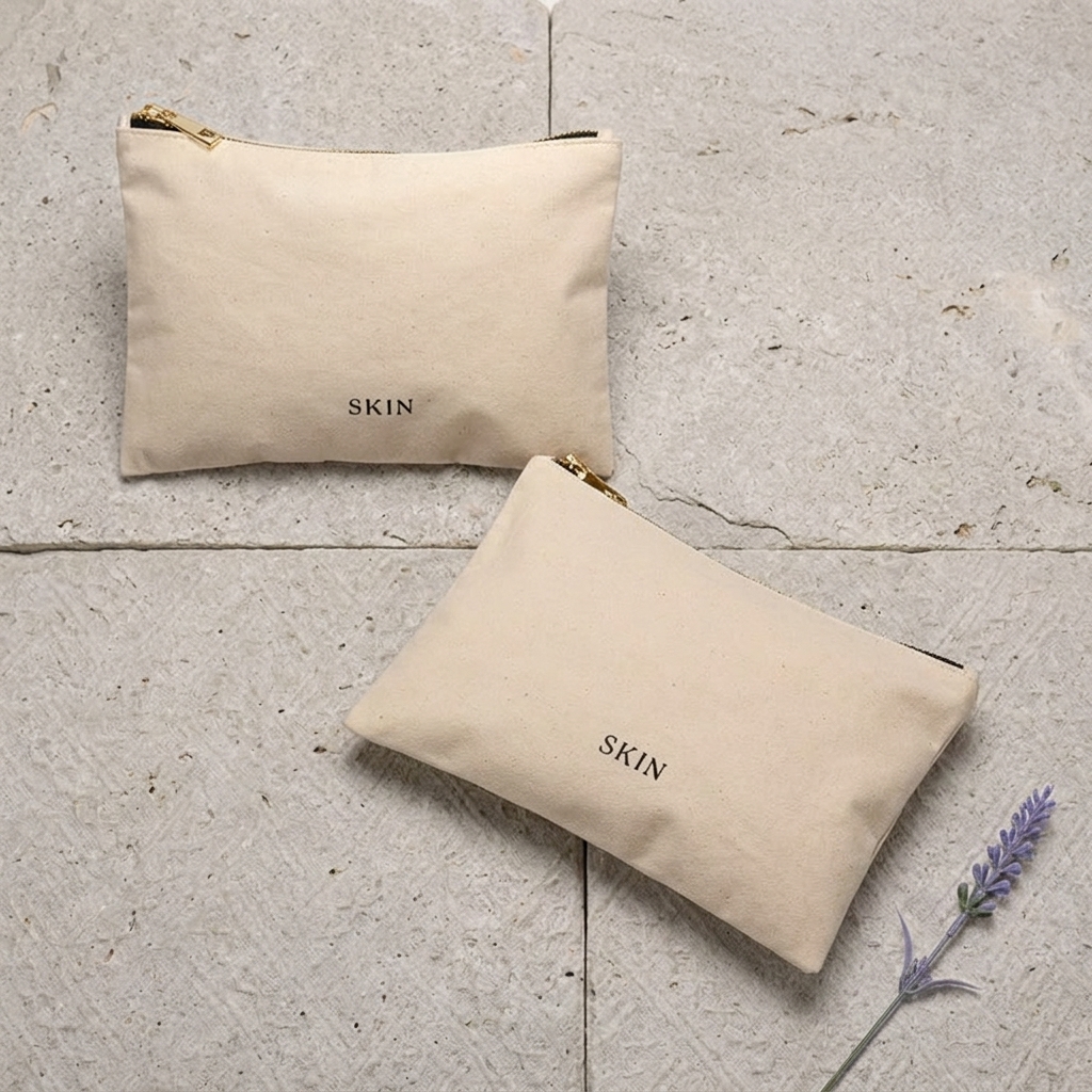 Canvas Zipper Pouch Mustard