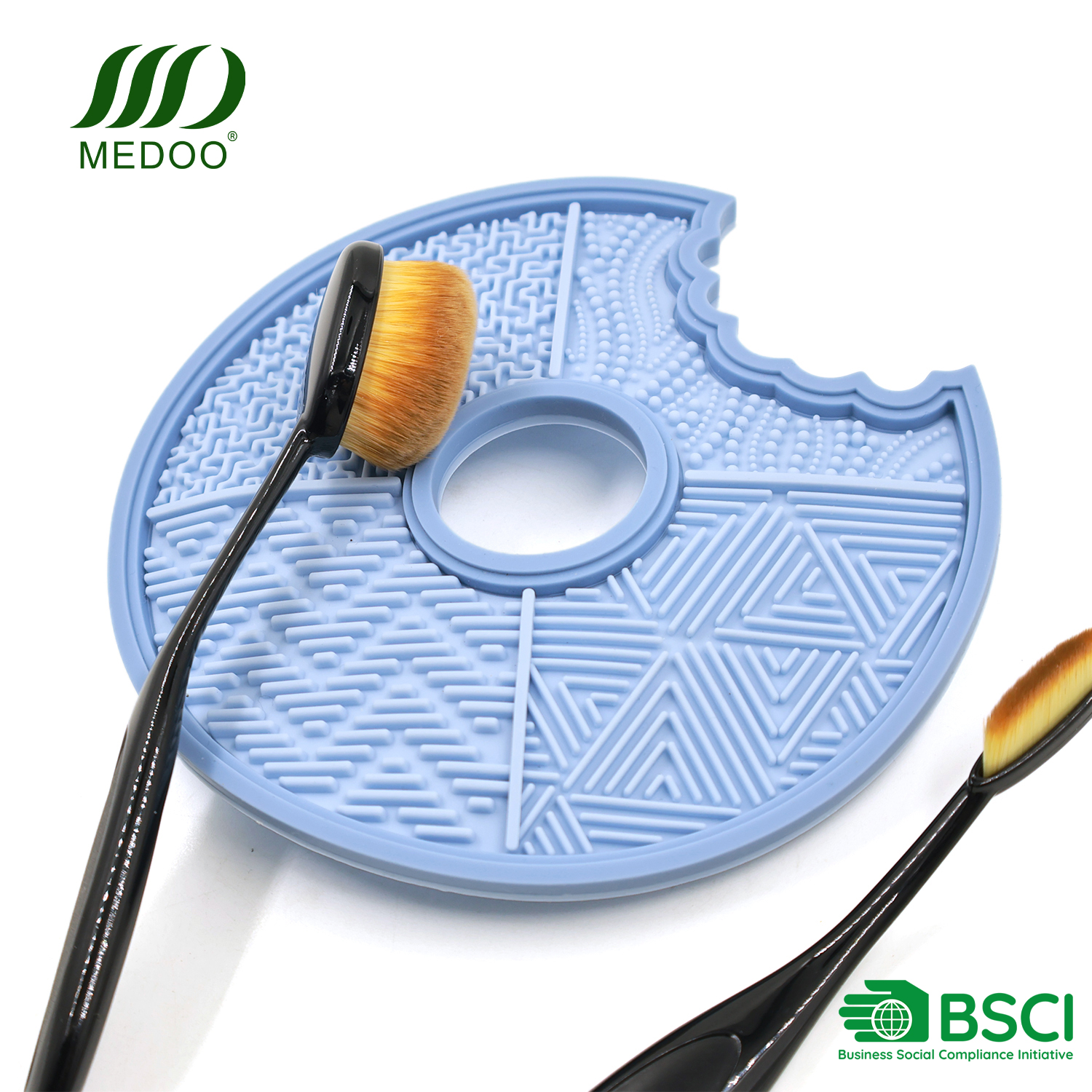 MD Silicone Makeup Brush Cleaning Mat with Suction Cup Donut Shape Cosmetic Brush Cleaner Pad Deep Cleaning Tool Wholesale