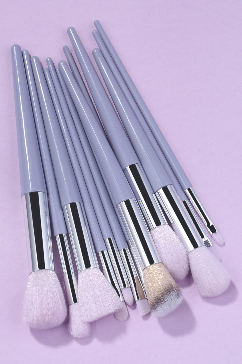 13pcs Super Soft Blush Eyeshadow Cosmetic Brush Foundation Women Flat Shape Soft Makeup Tools Bag Powder Eye Makeup Brushes Set