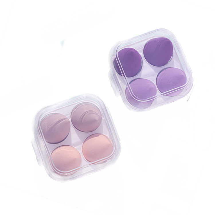 High Quality Wet and Dry Beauty Sponge Blender Private Label Makeup Sponge Set with PVC Box