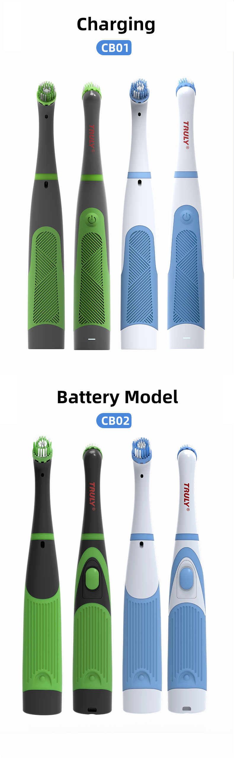 TRULY Electric Cleaning Brush Kitchen and Bathroom Multi Functional Cleaner Electric Shoe Cleaning Brush Handheld Cleaning Brush