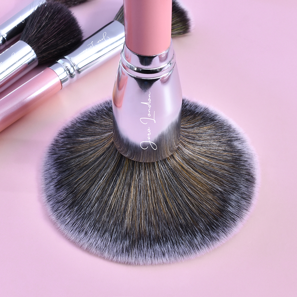 Daily Queen &amp; Mor-phe 30pcs Goat Hair Pink Makeup Brushes With Pink Ferrule, Smudge &amp; Flat Styles, High Quality, Private Label