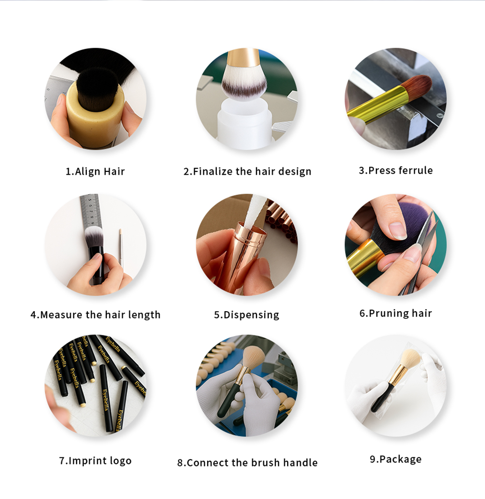 13-piece Beginner Eco-friendly Makeup Brush Set-Luxurious pink Custom-made Private Brand Travel-Friendly Makeup Brushes Storage