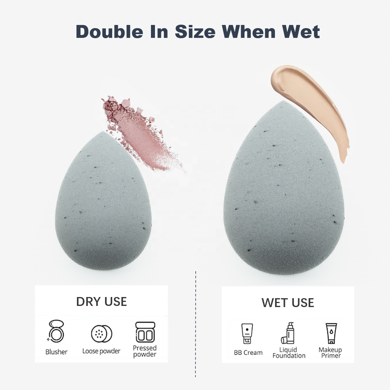 High Quality Plant-Based Makeup Sponge Blender Natural Color Latex Free Blending Sponges for Multi Cosmetics Beauty Application