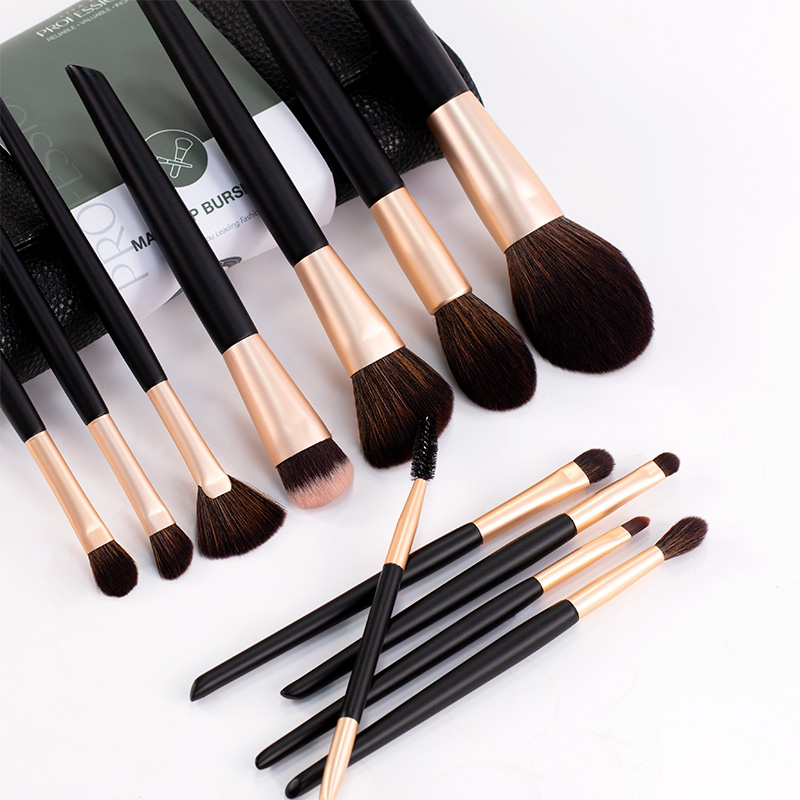 12pc Luxury All Round Powder Brush Buffing Setting Makeup Brush Kit Custom logo Beauty Brushes Set Wholesale