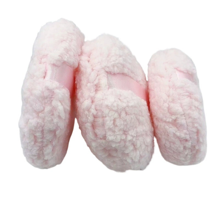 WELLFLYER POPU-447 Custom Logo Ball Shape Pink Large Puff For Body With Container Puffs Makeup Cosmetic Body Powder Puff