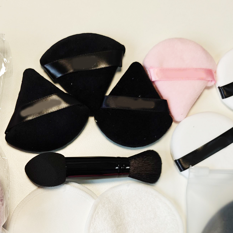 Cosmetic puff banner