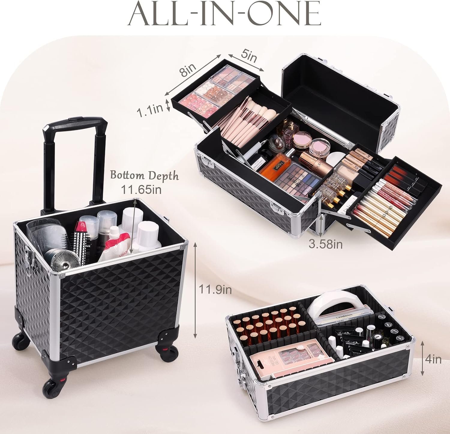 Makeup Rolling Case Display 6