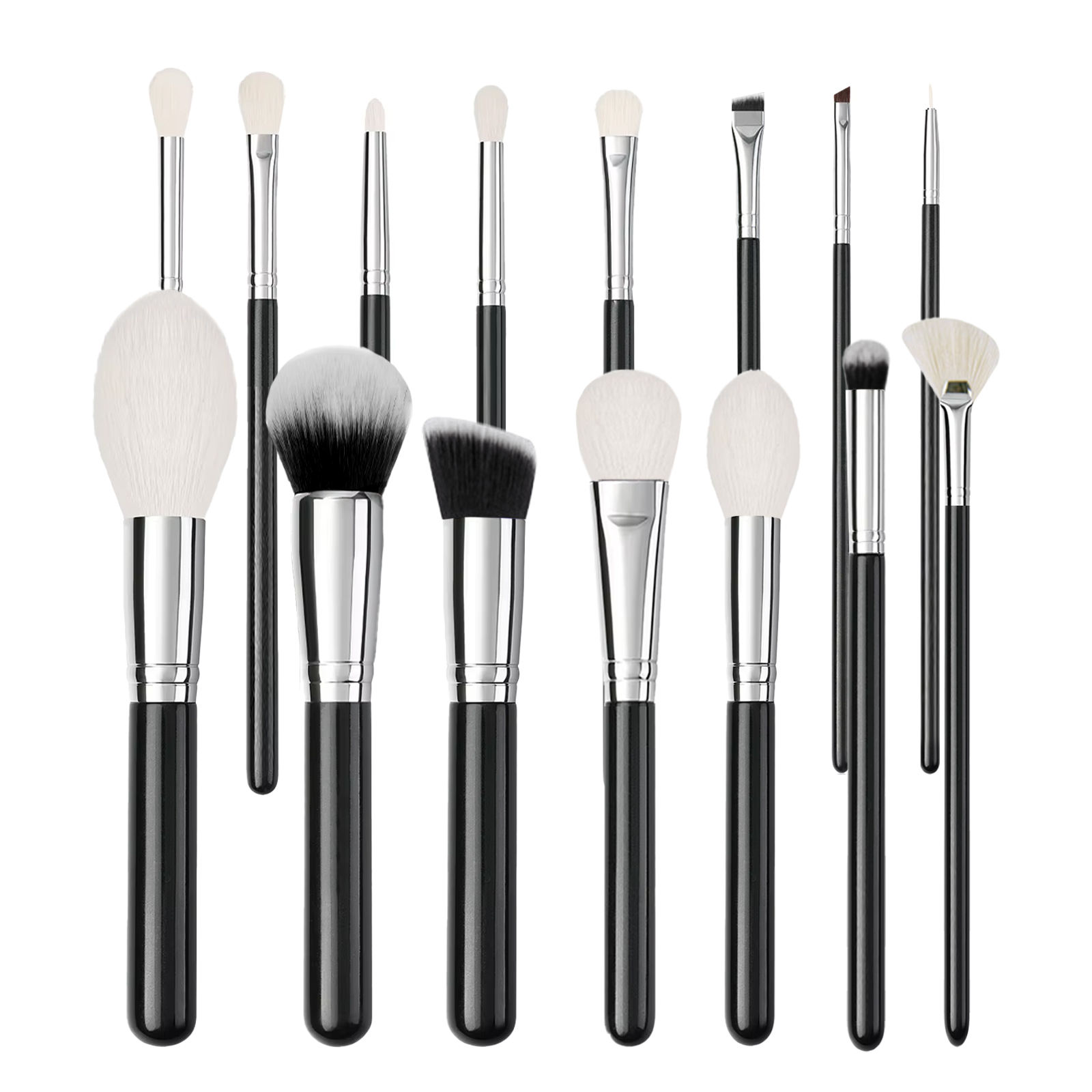 Professional Soft Synthetic Bristles Handles Makeup Brush Set for Foundation Eyeshadow Full-Face Daily Makeup