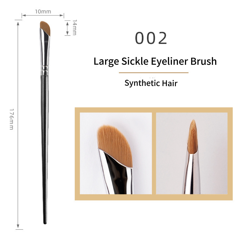 Natrual Hair Sickle Nose Shadow Brush Wool Slant Head Sickle Makeup Brush Animal Hair Eyeliner Brush
