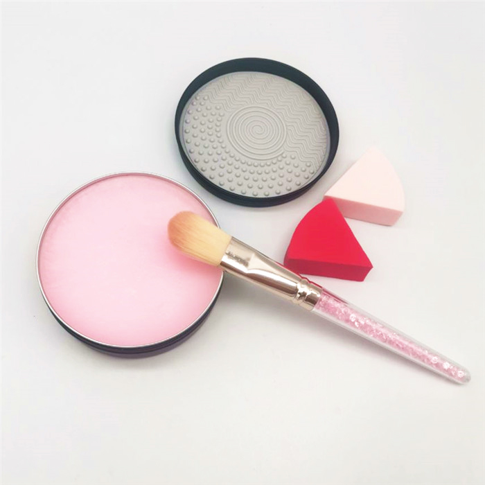 Wholesale Solid Makeup Brush Cleaner Soap With Silicone Makeup Cleaner Pad