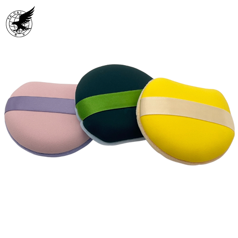Good Quality Super Soft Crystal Velvet Powder Puff Double Side Use Loose and Press Powder Puff