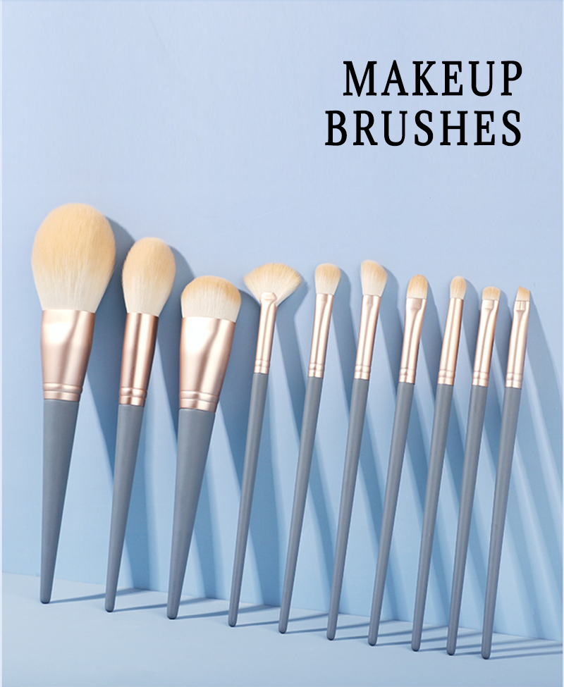 Cheap price makeup brushes sets 10pcs corn fiber material make up cosmetics tools makeup brush kit acceptable set OEM brush tool