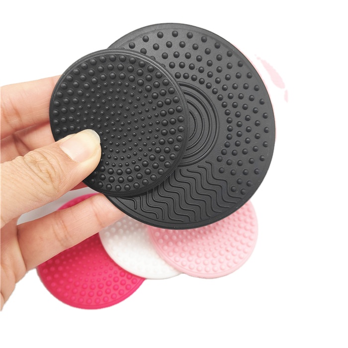 Cangli Beauty Round Makeup Brush Cleaner Pad Cosmetic Brush Cleaning Mat Portable Washing Tool