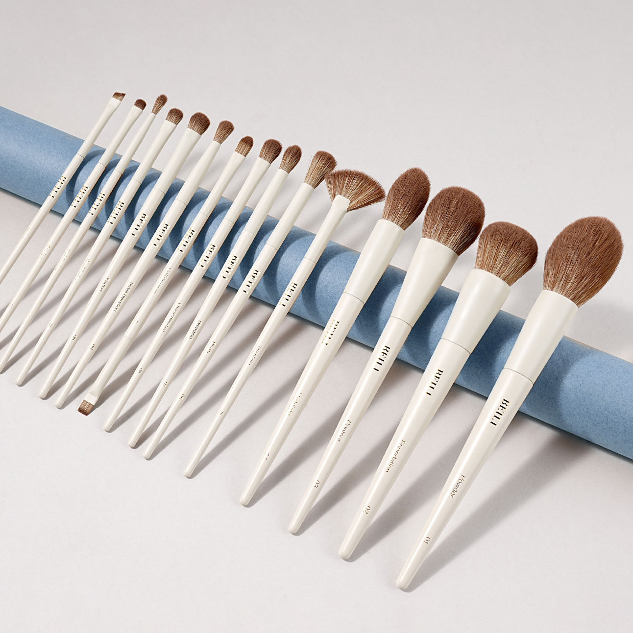 Wholesale Luxury Vegan Makeup Brush Set Synthetic Eye Face Cosmetic Brushes For Foundation With Custom Packaging Private Label