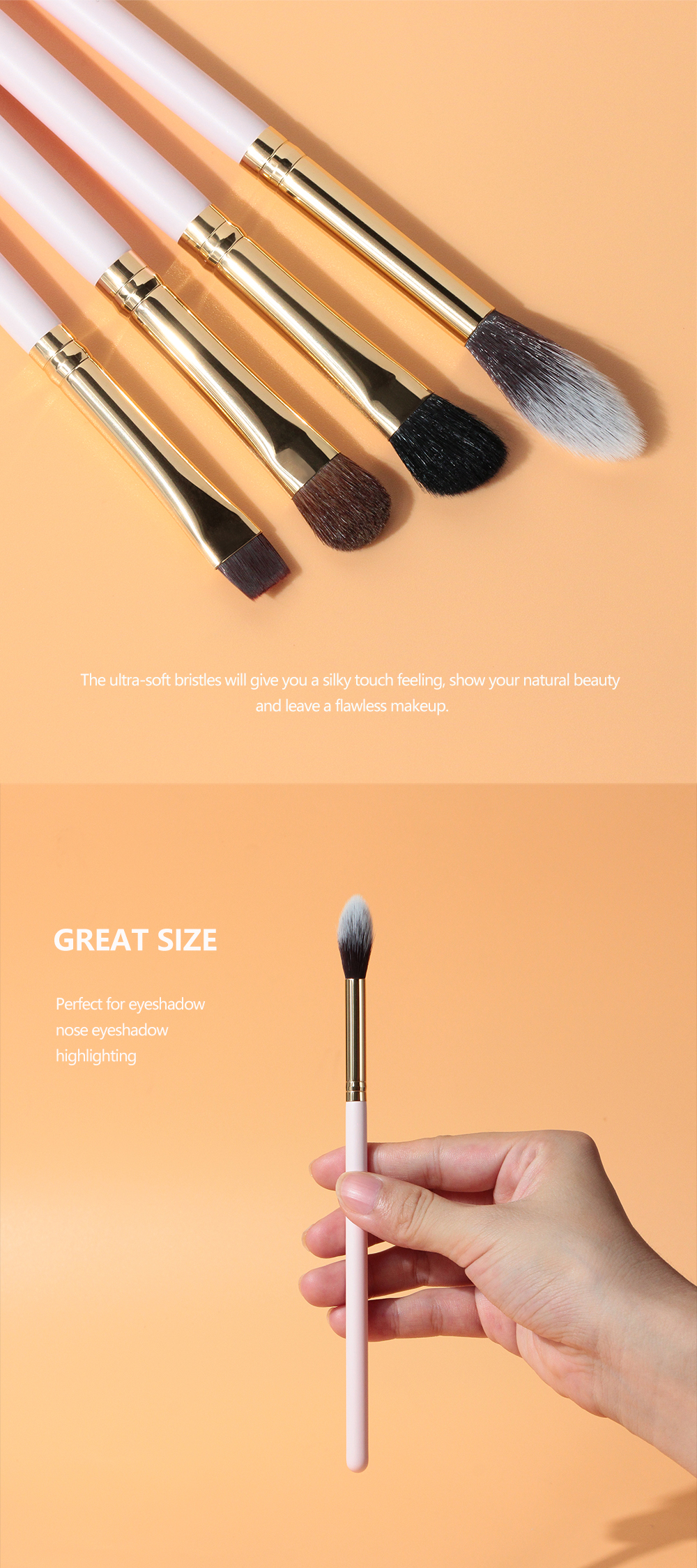 Makeup Eyeshadow Blending Brushes Set Full Complete Best Eye Brushes Set Essential Make up Cosmetic Eye Brush Eyebrow Kit