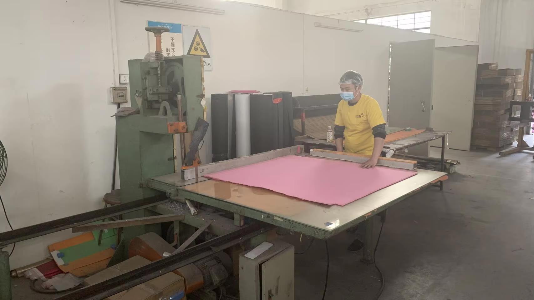 Hotty Beauty brush handle cutting process in manufacturing facility