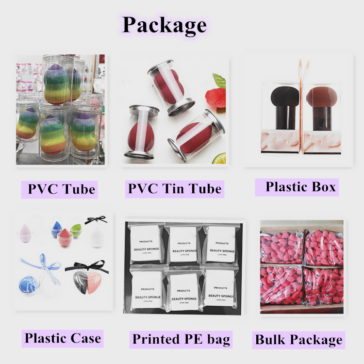 MOQ 100pcs Free Cost Custom Logo Latex-free Cosmetic Makeup Sponge Blender 50% Bigger Wet Washable Multi-color Options