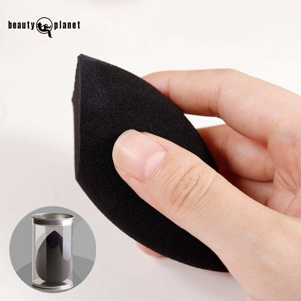 Beauty Planet Egg Makeup Blender Custom Logo Cosmetic Black Makeup Blender Puff Foundation Wet and Dry Makeup Blenders &amp; Sponges
