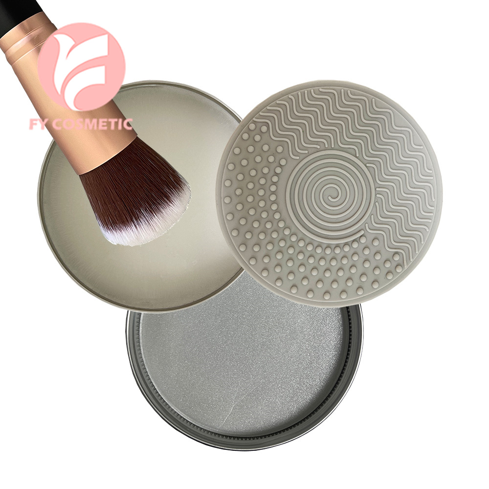 Makeup Brush Cleaner Solid Cleaning Soap Cleanser With Silicone Makeup Cleaning Brush Scrubber Mat