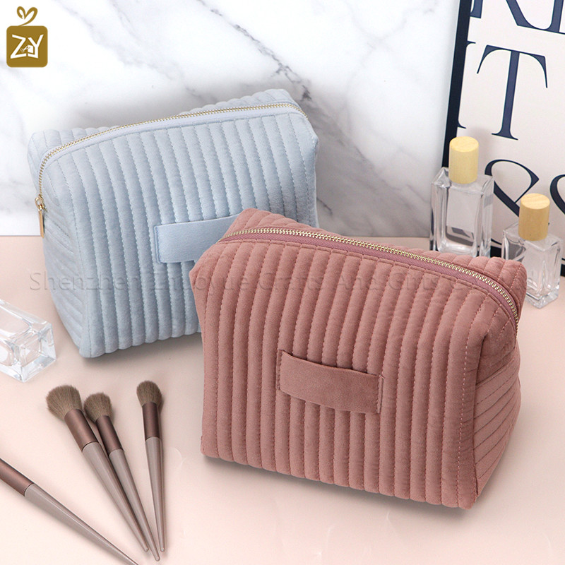 Velvet Cosmetic Pouch Bag