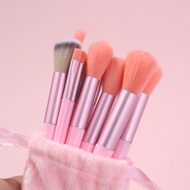 13pcs Super Soft Blush Eyeshadow Cosmetic Brush Foundation Women Flat Shape Soft Makeup Tools Bag Powder Eye Makeup Brushes Set